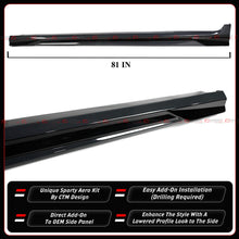 For 2025-2026 Toyota Camry CTM Underground Gray Black 2-Toned Side Skirt Extension