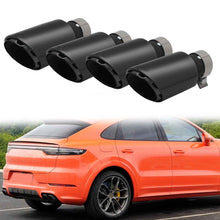 2.5 Inch Inlet Sport Muffler Tail Tip Exhaust Pipe Black for Porsche Cayenne 2019-2024