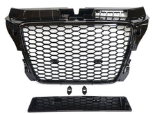 RS3 Style Front Grille Gloss Black for Audi A3 8P 09–13 Honeycomb Mesh