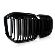 Gloss Black Front Bumper Grill Dual Slats For BMW X7 G07 M50i 2019-2022