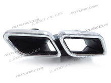 Rear Diffuser w/ Silver Exhaust Tips For Mercedes W205 Sedan C300 C43 AMG di1