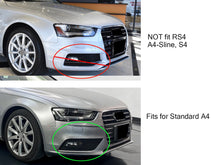Front Lower Bumper Grille Fog Light Grill RS4 Style for 2013-2016 Audi A4 B8.5 Non-sline