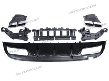 Rear Diffuser & Silver Exhaust Tips For Mercedes W205 Sedan C300 C450 C43 AMG 2015-2021 di4