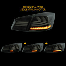 Smoked LED Tail Lights For 2013-14 2015 9th Honda Accord Sequential Turn Signal