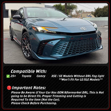 Gloss Black 3-Piece Front Bumper Lip Splitter For 2025+ Toyota Camry SE XSE