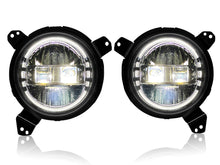 Pair LED Headlights with Halo DRL Turn Signal Fit For Jeep Wrangler JL Gladiator JT 2018-2024