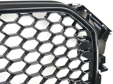 RS4 Style Gloss Black Honeycomb Front Grille Grill for AUDI A4 S4 B8.5 2013-2016
