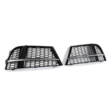 Chrome+Black Honeycomb Fog Light Grill Mesh Cover Fits Audi A3 S Line 2017-2019
