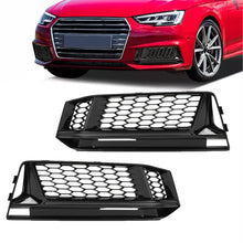 RS5 Style Fog Light Grill Bezel Cover For 2016-2018 Audi A4 B9 S-line/S4 B9