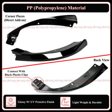 For 2016-21 Civic Sedan GT Shark Fin Style Gloss Black DIffuser Kit W/ LED Light