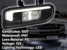 Pair Clear LED Projector Fog Lights for Chevy Silverado Tahoe Suburban 1999–2002