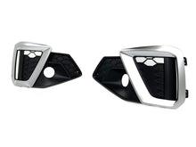 L+R Front Bumper Fog Light Cover Grille for Audi A4 B9 Sline S4 2020-2024