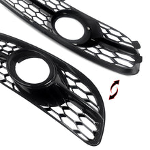 Gloss Black Honeycomb Lower Fog Light Grille For Audi A4 B7 S-Line S4 2005-2008