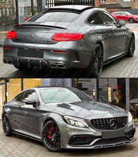 For 2015-2021 Mercedes Benz W205 C300 C43 AMG CMT Gloss Black Side Skirt Extension