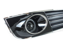 Chrome/Black Fog Light Cover Grille Trim w/ ACC Dummy Cap for 2011-2014 Audi A8 D4