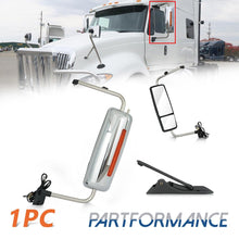 Left Driver Side Chrome Door Mirror Power Heated w/Arm LED For International Harvester 2008-2017