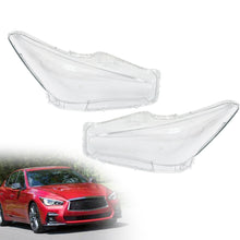Left & Right Headlight Lens Shell Covers for Infiniti Q50 2014–2021 Front Shell