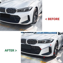 Front Bumper Fog Light Canards Trim Kit For BMW 3 Series G20 G21 LCI M Sport 2023 2024