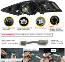 Red Sequential LED Tail Lights For Honda Accord Sedan 2013-2015