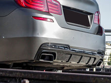 Gloss Black Rear Diffuser w/ Square Exhaust Tips Fit BMW F10 528i 535i 550i M-Sport 2011-2016