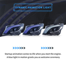 LED Headlights For 2016-2023 Mercedes Benz Metris Vito W447 with Startup Animation