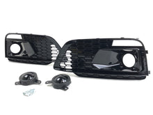 Gloss Black Front Fog Light Grille Cover For AUDI Q5 S-line SQ5 B9 2018-2020 fg241