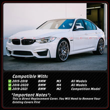 Full Dry Carbon Fiber Mirror Cover Caps Replacement for BMW F80 M3 F82/F83 M4 F87 M2 Competition