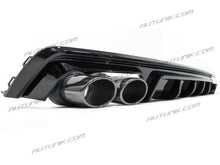 S6 Style Rear Diffuser w/ Black Exhaust Tips for 2019-2024 Audi A6 C8 S-line S6 di92