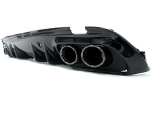 Gloss Black Rear Diffuser + Black Exhaust Tips For Mercedes W205 C250 C300 C450 C43 AMG Sedan 2015-2021