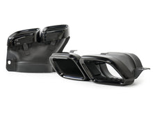 C63 Style Gloss Black Rear Diffuser + Exhaust Tips for Mercedes W205 (Non-AMG Bumper) 2015-2021