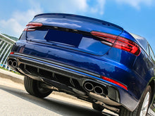 Gloss Black Rear Diffuser + Exhaust Tips For Audi A4 B9 Non-S-Line Sedan 2017–2019