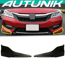 Unpainted Black Front Bumper Lip Splitter for Honda Accord Sedan 2016 2017