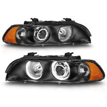 Black Dual Halo Projector Headlights For BMW E39 5-Series 528i/540i 1997-2003