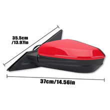 3Pin Red Left Side Mirror For Honda Civic Sedan 2016-2021 LX DX Driver 3Pin Manual Folding