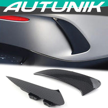 For 2020-2023 Mercedes CLA C118 AMG Bumper Carbon Fiber Look Rear Splitter Canard Air Vents