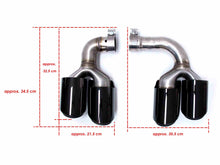 Black Exhaust Tips For 2019–2025 Porsche Cayenne E-Hybrid Tailpipe Pair