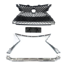 Front Upper Grille Mesh Chrome Black For 2016-2019 Lexus RX350 RX450H Base Sport