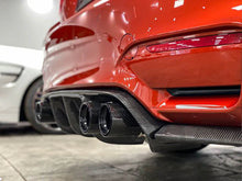 4X Carbon Fiber Black Steel Exhaust Tips for BMW M3 F80 M4 F82 F83 2014-2020