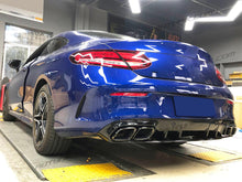 Rear Diffuser + Black Exhaust Tips For Mercedes W205 Coupe AMG Sport 2015-2021 di18