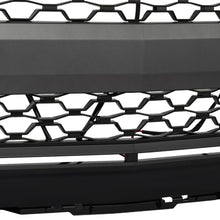 Gloss Black Front Bumper Hood Upper Grille w/Light For 2014-2015 Chevy Silverado 1500