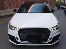 For 2017-2020 Audi A3 8V RS3 Style Front Honeycomb Mesh Grille Gloss Black W/ACC