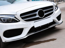 3pcs For Mercedes-Benz W205 AMG 2015-2018 Front Bumper Lip Lower Molding Trim Chrome