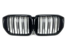 For 2024-25 BMW X5 G05 LCI Gloss Black M-Style Double Slats Front Kidney Grille