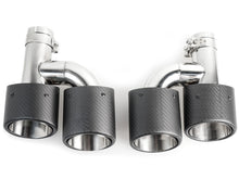 Dual Matte Carbon Exhaust Pipe Tips for Audi A4 A5 A6 A7 Modifications