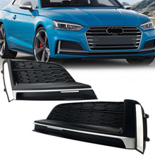 L+R Front Fog Light Grille Trim For Audi A5 S-Line S5 2018-2019 No ACC Hole