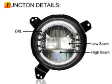 Pair LED Headlights with Halo DRL Turn Signal Fit For Jeep Wrangler JL Gladiator JT 2018-2024