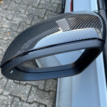 Carbon Fiber Mirror Cover Caps for VW Golf MK8 2022-2025 GTE GTI GTD Golf R w/ Assist Light
