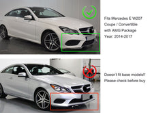3PCS/Set Front Bumper Lip Molding Trims for Mercedes W207 C207 Coupe E250 E300 AMG 2014-2017 di112