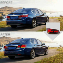 Red Sequential LED Tail Lights For Honda Accord Sedan 2013-2015