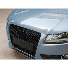 Gloss Black Honeycomb Front Grille For AUDI A5 B8 S5 8T 2008 2009-2012